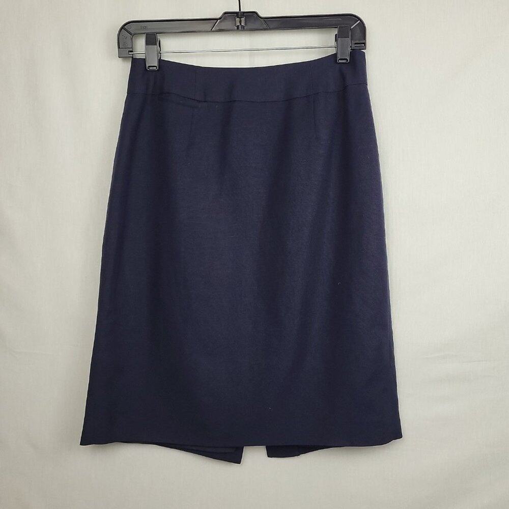 Office Siren‎ Calvin Klein Women's Corpcore 4 Pencil Skirt Black Linen Blend